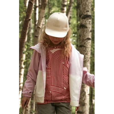 Reima Детска памучна шапка с козирка Reima Lippis в бяло с изчистен дизайн (5300122B.PPYH)