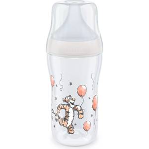 Nuk Бебешко шише Nuk Perfect Match - Disney , Temperature control, PP, 260 ml, размер М, Тигър (10216309) - ozone