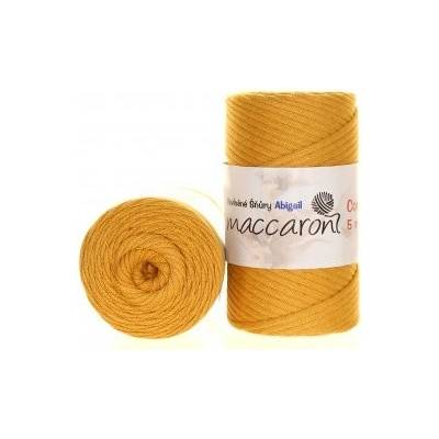 Maccaroni Šňůry Abigail 5mm - 408 hořčicová