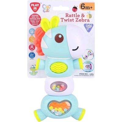Playgo chrastítko a otočná zebra - 1 kus