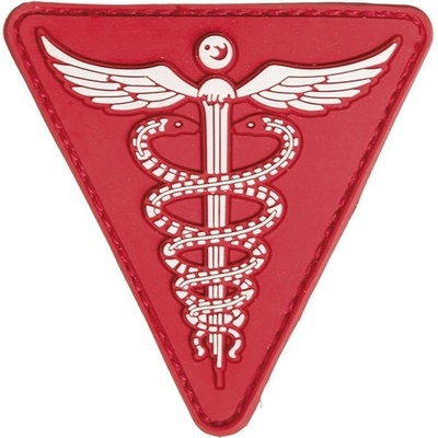 Gumová nášivka Mil-Tec Medical 3D - červená