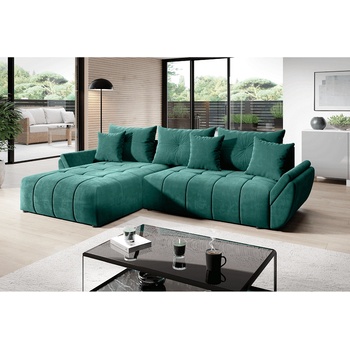 Универсален ъглов диван, beld roh, смарагд
