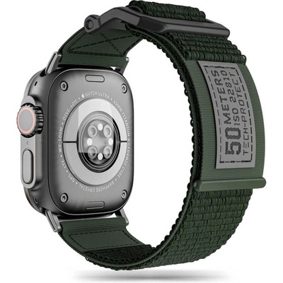 Tech-Protect Изключително здрава текстилна каишка за Apple Watch 42мм, 44мм, 45мм, 46мм, Ultra, Ultra 2 49мм - Tech-Protect Scout Watch Strap (зелен) (THP2378)