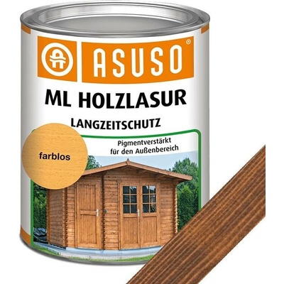 Olejová lazura na dřevo Clou Asuso ML Holzlasur rozpouštědlová pigment ořech 750 ml