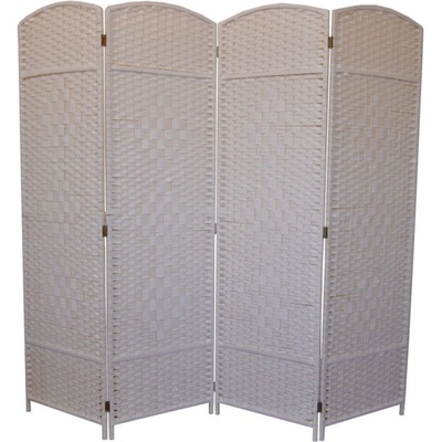 Axin Trading Paravan provázkový čtyřdílný bílá