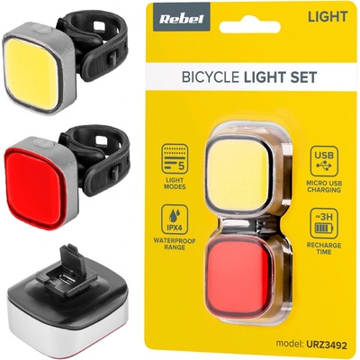 Rebel URZ3492 USB set biele/červene