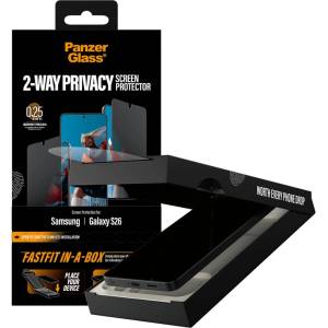 Panzer Стъклен протектор PanzerGlass за Samsung Galaxy S26, 2-Way Privacy, Ultra-Wide Fit w. FASTFIT IN-A-BOX