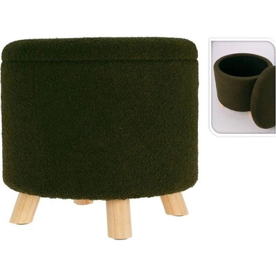 Homestyling Taburet s úložným prostorem TEDDY 40 cm zelená