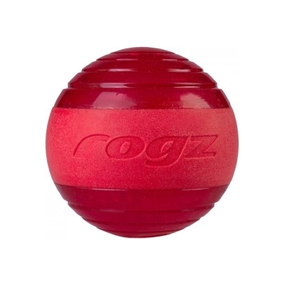 Rogz Squeekz - Кучешка играчка гумена скърцаща топка 6.4 см. червена