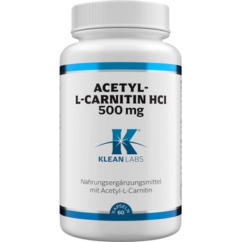 KLEAN LABS Ацетил-L-карнитин HCl 500 мг - 60 капсули