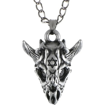 Image 1 of Leather & steel fashion Колие с висулка Скелет - lsf4 53