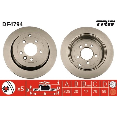 Brzdový kotúč TRW DF4794