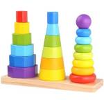 Tooky Toy Tooky Toy: Игра за подреждане на кула - комплект 17 части (TKF008A)