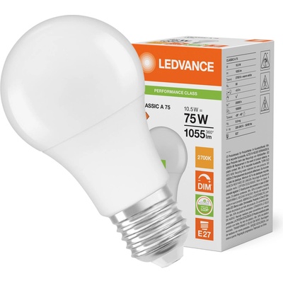LEDVANCE Osram LED CLASSIC A 75 DIM P 10.5W 827 FR E27