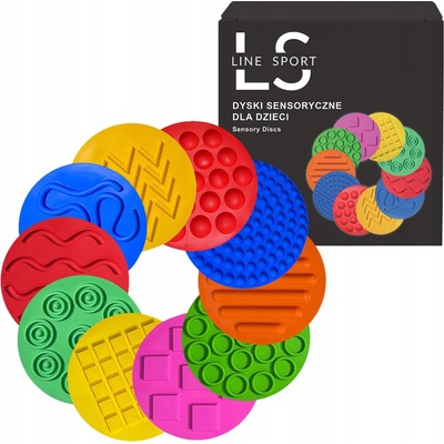 Disk Line Sport, barevný, 25 cm, sada 10 ks