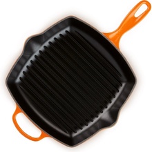 Le Creuset grilovacia panvica štvorcová oranžová 26 x 26 cm