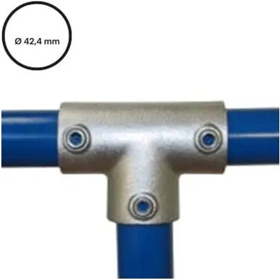 Konstrukční fitinka, spojka ocelových trubek pr. 42,4 mm – spojovací odbočka 104-C42