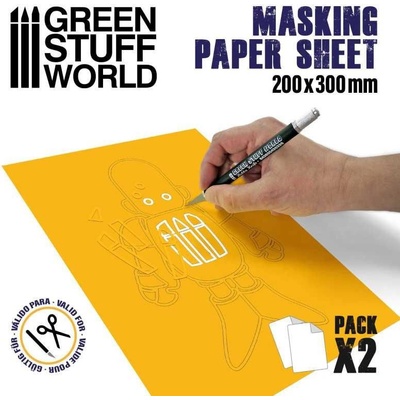 Green Stuff World Masking Sheet 200x300 mm Pack x2 / Maskovacia fólia 200x300 mm 2 ks GSW10498