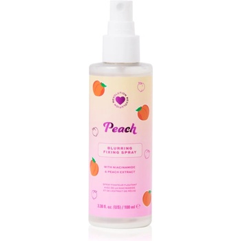 I Heart Revolution Peach Mattifying Fixing Spray матиращ и фиксиращ спрей върху фон дьо тен цвят Peach 100ml