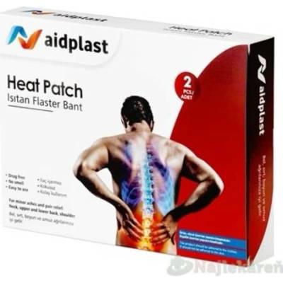 Aidplast Hřejivá náplast 9,5 × 13 cm 2 ks