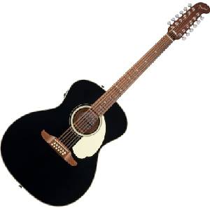 Fender California Deluxe Villager E WN Black 12-струнна електро-акустична китара
