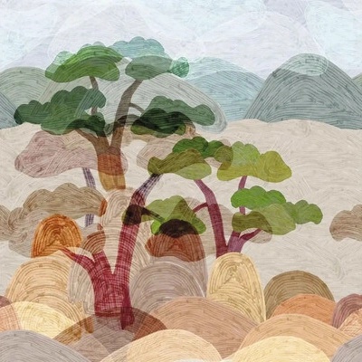A.S. Création 27995 Vliesová tapeta na zeď Line & Leaf Inktree, rozměry 8,4x0,70m