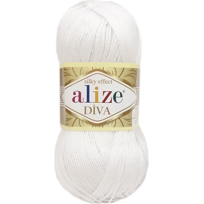 Alize Diva 55 bílá