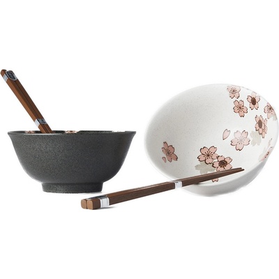 Made in Japan Set misek Cherry Blossom s hůlkami 400 ml 2 ks