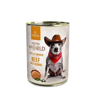 POKUSA POKUSA NUTRI WORLD - консерва говеждо с киноа 400гр (PO_1NutriBf-400)