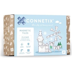 Connetix CONNETIX® Clear Starter Pack магнитен строителен комплект 34 бр (CT-C-00034-ST)