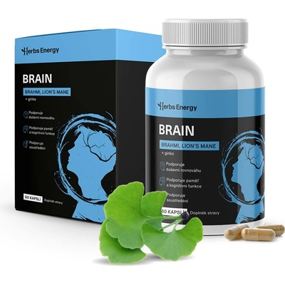 Herbs Energy BRAIN Brahmi Lion´s Mane + Ginkgo 2 x 60 kapslí
