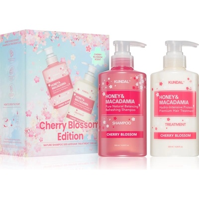 KUNDAL Honey & Macadamia Cherry Blossom Edition подаръчен комплект За коса