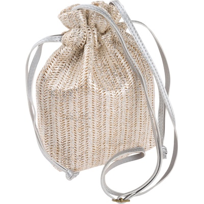 Cavaldi STRIEBORNÁ PLETENÁ crossbody kabelka BAG-LB-02 SILVER