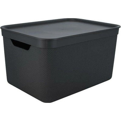 Rotho JIVE DECO Box s víkem 36,5 x 26,5 x 20,3 cm 16 l antracit 1052308046