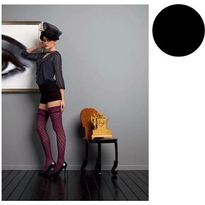 Omsa Samodržící punčochy CLASSY black Černá