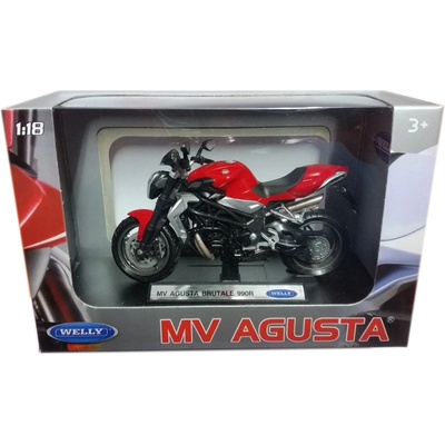 Welly Детска играчка мотор метален Агуста Брутале MV Agusta Brutale 990R