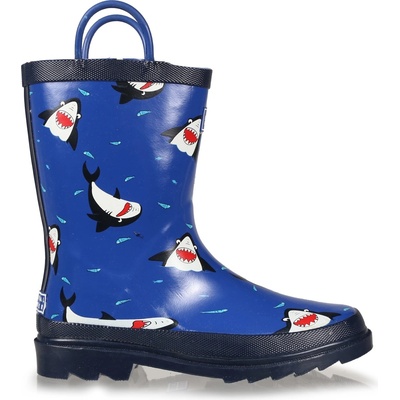 Regatta Детски гумени ботуши Regatta Minnow Junior Cotton Lined Wellington Welly Unisex Kids - Shark/Nautic