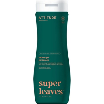 ATTITUDE Гледащ Шампун за Душ, Винлови Листа и Пържа, Super leaves, ATTITUDE