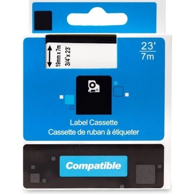 PRINTLINE kompatibilní páska s DYMO, 45808 S0720880,19mm,7m,černý tisk/ žlutý podklad, D1 PLTD23, 45808