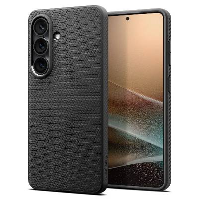 Силиконов (TPU) калъф с висока степен на защита за Samsung Galaxy S26 - Spigen Liquid Air Case (черен) (ACS10726)