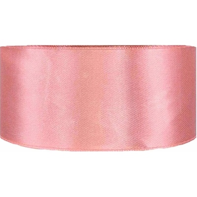 Saténová stuha oboustranná 25m x 38mm starorůžová