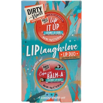 Dirty Works Подаръчен комплект Lip laugh love, 2 части