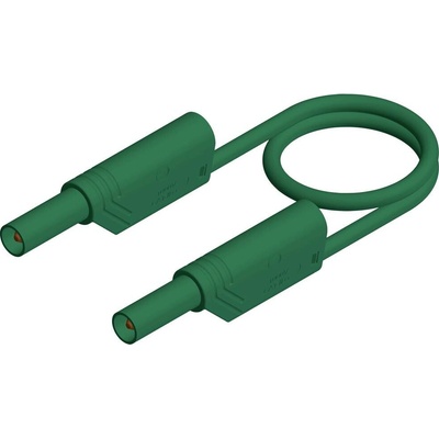 4 mm safety test lead, 2x stackable plugs, 1 mm², 100 cm
