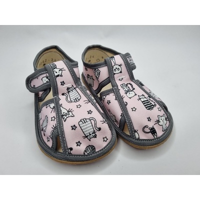 Barefoot papuče Baby Bare Pink cat