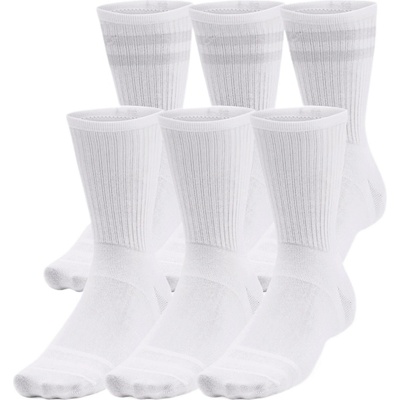 Under Armour Essential 6pk Crew White White Halo Gray