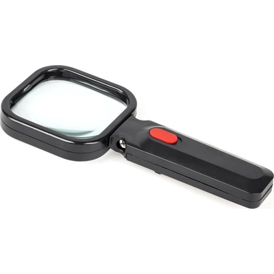 Светеща ръчна лупа 80х80мм/3D 4xLED (NAR0838)