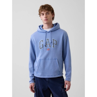 Gap Oversize mikina Americana VintageSoft unisex s logem Modrá