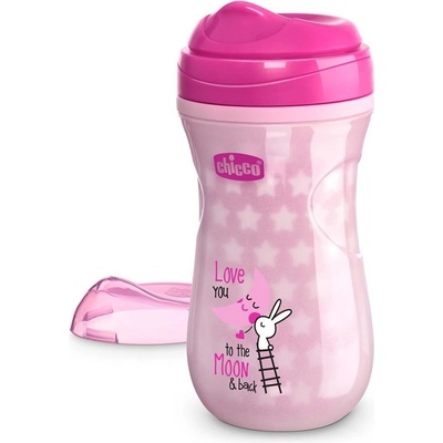 Chicco hrneček Shiny termo fluoreskující s hubičkou růžový 266 ml