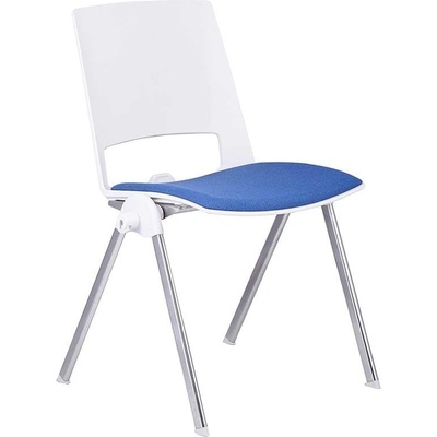 RFG Посетителски стол RFG Sweet Chrome White, дамаска и полипропилен, до 120 kg (4010100490)