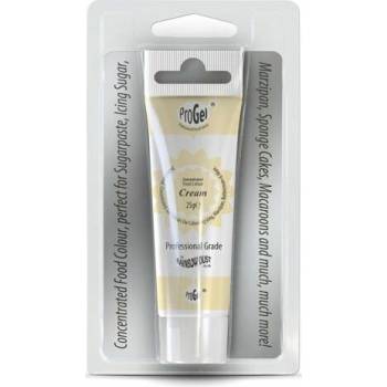 CakeSupplies Profesionálna jedlá gélová farba v tube Cream Krémová 25 g